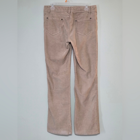 ​VTG BUM Equipment Tan Corduroy Pants Mid Rise Bootcut Y2k Coastal Grandma Sz 8 - Picture 3 of 13